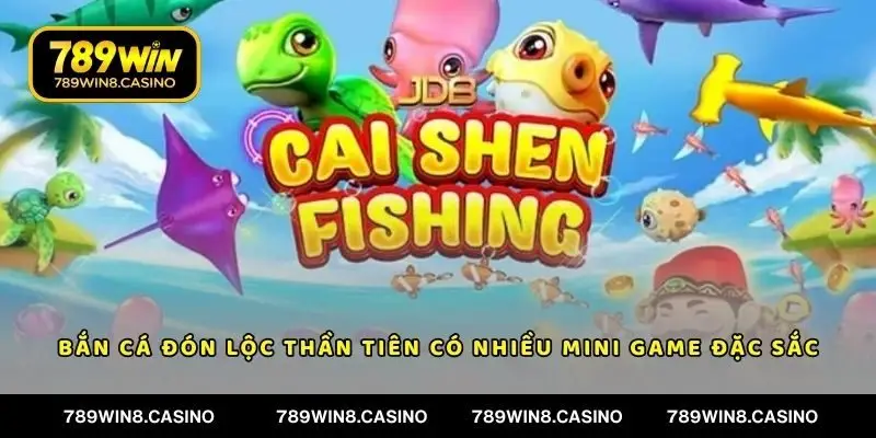 Bắn cá đón lộc thần tiên có nhiều mini game đặc sắc